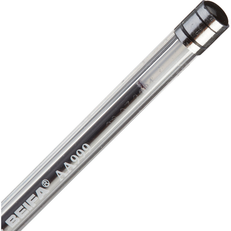 Ручка шариковая неавтомат. Beifa АА999 0,5мм черный с рез.манж.Китай