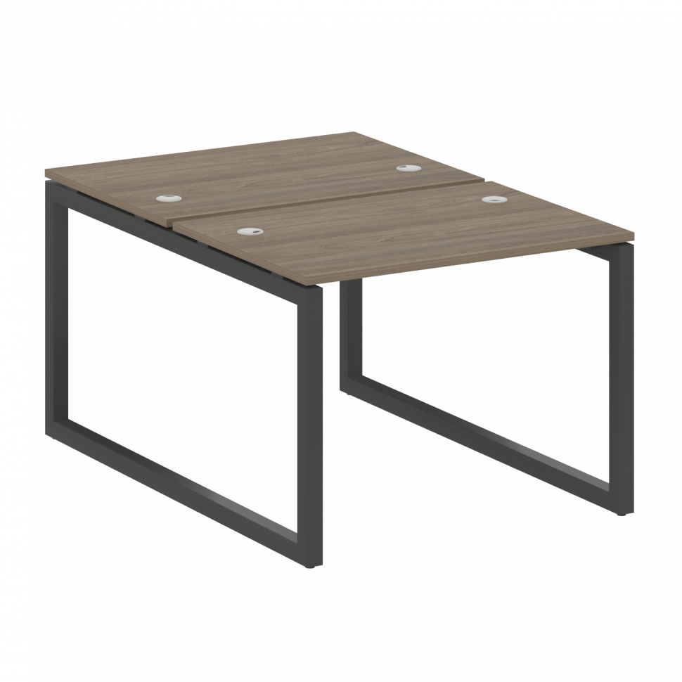 Metal System Quattro Рабочая станция на О-образном м/к 50БО.РАС-СП-2.1 Вяз Благородный/Металл Антрац