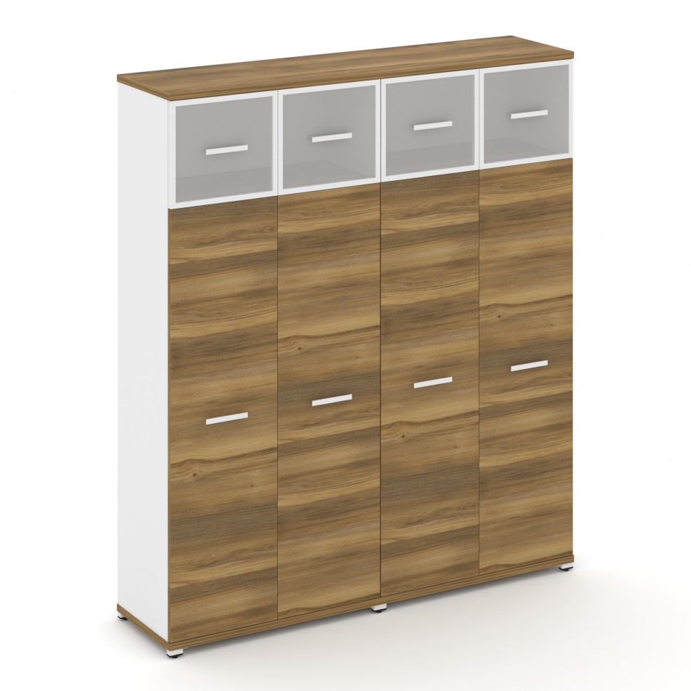 Concept Шкаф 2 широкие секции, 5 ниш CN.STS-527 RMW W Сандал Янтарный/Белый Бриллиант/Металл Белый/С