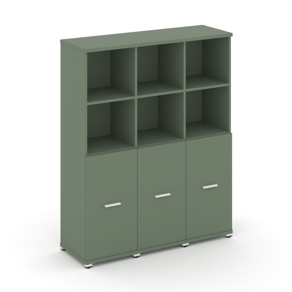 Concept Шкаф 3 узкие секции, 4 ниши CN.STU-431 W Кобо/Металл Белый 1252*420*1554