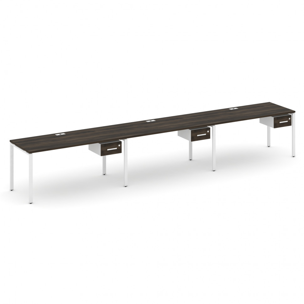 Concept Рабочая станция односторонняя с подвес. тумбами 3 места CN.ORS-132 W Дуб Мали/Белый Бриллиан