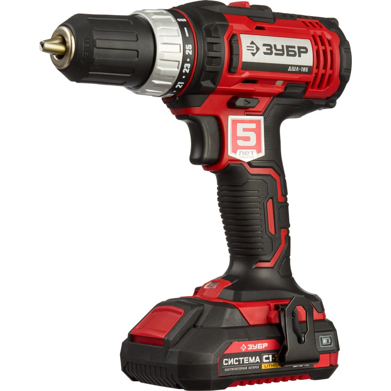 Дрель-шуруповерт аккум. ЗУБР Мастер 18В, 2х2.0Ач, 40Нм  (ДШЛ-185-22)