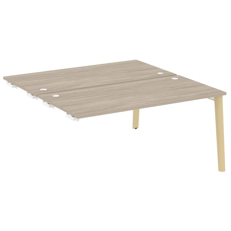 Onix Wood Стол-приставка двойной OW.D.SPR-4.8 Дуб Аттик/Дуб Светлый/Металл Белый 1580*1635*750