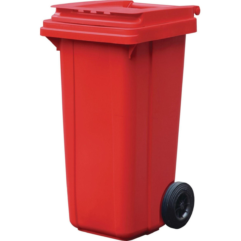 Контейнер-бак мусорный 120л, на 2-х колёсах, с крышкой, красный СПб