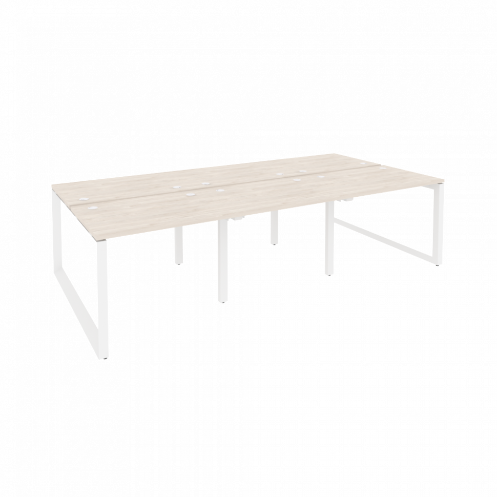 Onix Рабочая станция на О-образном м/к O.MO-D.RS-6.1.7 Денвер Светлый/Металл Белый 2940*1475*750