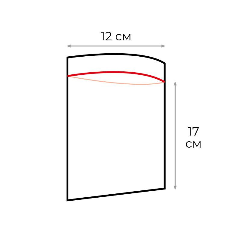 Пакет с замком (Zip Lock) 12x17 см., 32мкм, 1000 шт/уп эконом