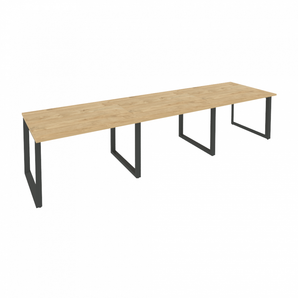 Onix Стол переговорный O.MO-PRG-3.2 Тиквуд Светлый/Металл Антрацит 3540*980*750 Onix Стол переговорный O.MO-PRG-3.2 Тиквуд Светлый/Металл Антрацит 3540*980*750