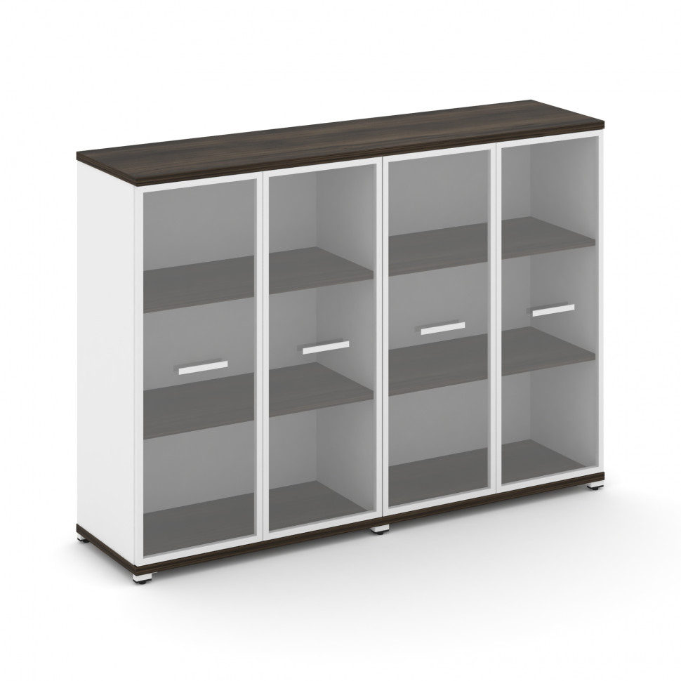 Concept Шкаф 2 широкие секции, 3 ниши CN.STS-326 RPW W Дуб Мали/Белый Бриллиант/Металл Белый/Прозрач Concept Шкаф 2 широкие секции, 3 ниши CN.STS-326 RPW W Дуб Мали/Белый Бриллиант/Металл Белый/Прозрач