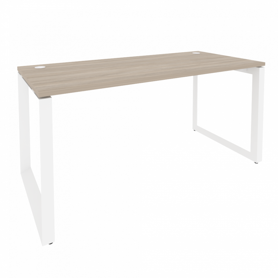 Onix Стол рабочий на О-образном м/к O.MO-SP-4.7 Дуб Аттик/Металл Белый 1580*720*750