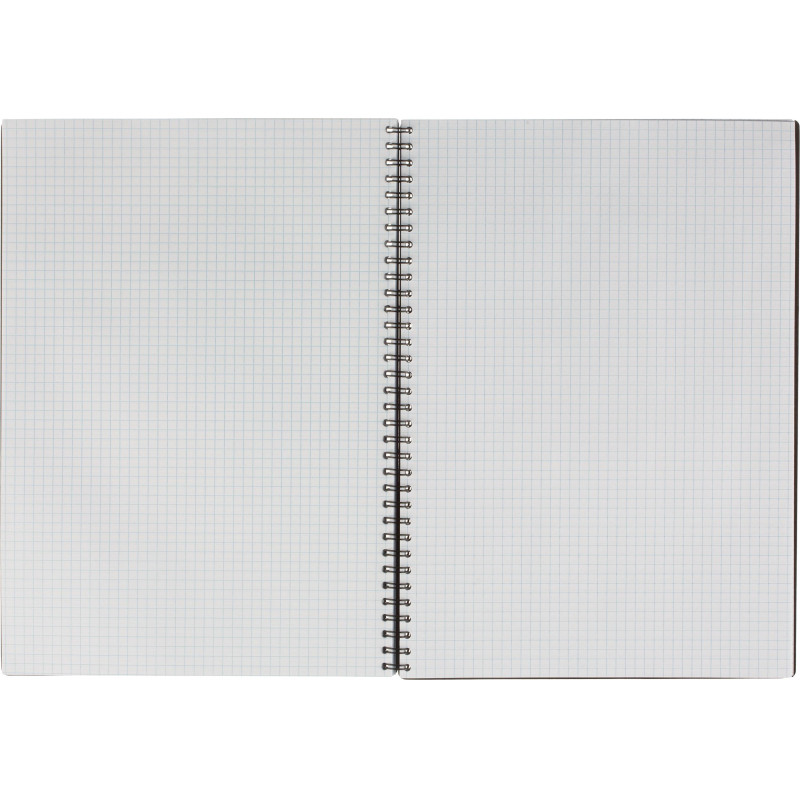 Бизнес-тетрадь Комус А4 100л, кл., обл пластик, спираль, синяя Classic