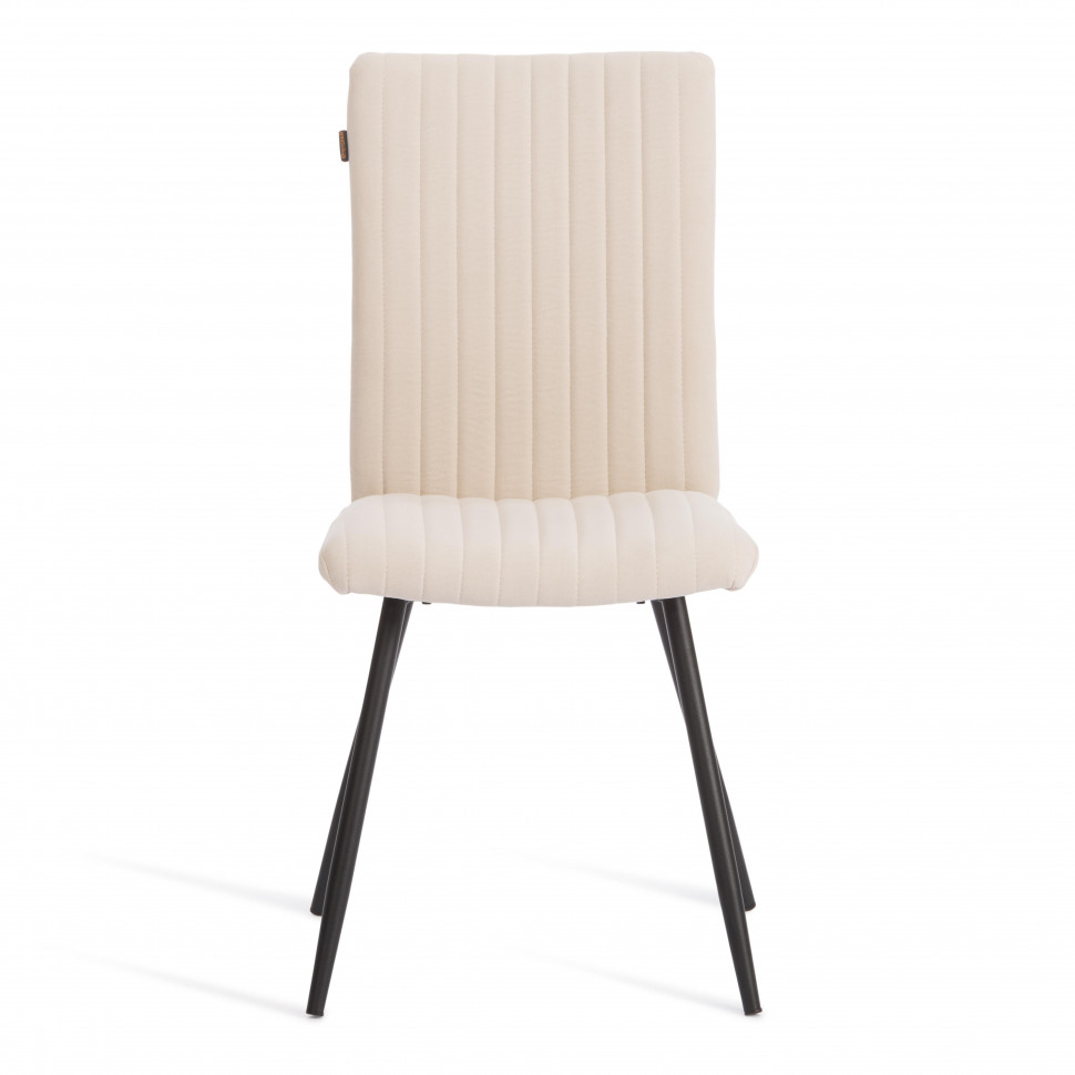 Стул обеденный Monte Carlo флок , молочный/черный, 4, 49х51х93 см