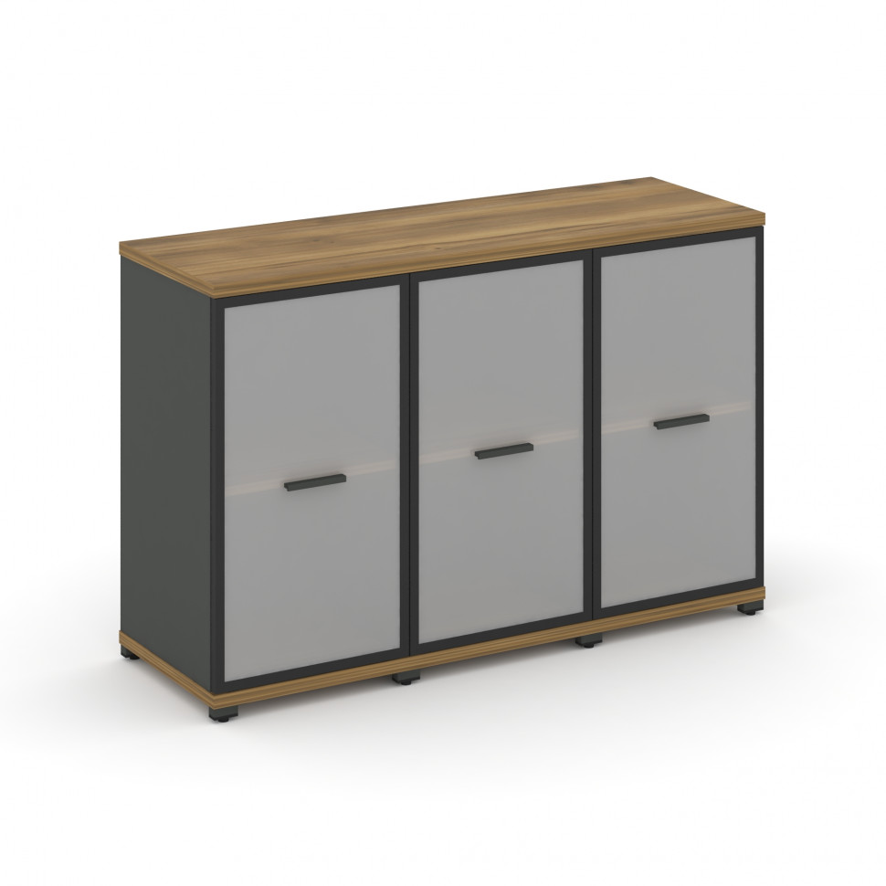 Concept Шкаф 3 узкие секции, 2 ниши CN.STU-233 RMB A Сандал Янтарный/Антрацит/Металл Антрацит/Сатин