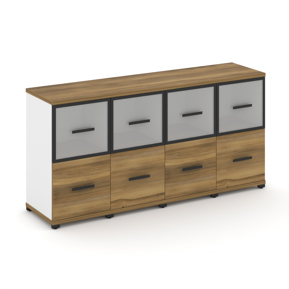 Concept Шкаф 4 узкие секции, 2 ниши CN.STU-242 RMB B Сандал Янтарный/Белый Бриллиант/Металл Черный/С