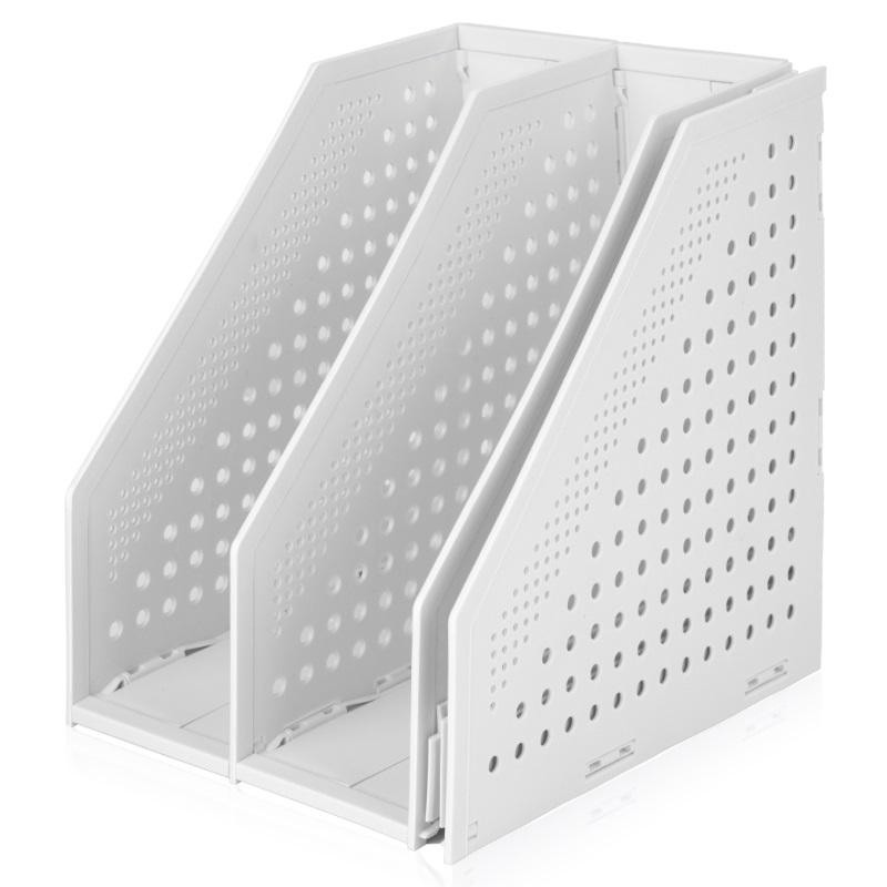 Лоток вертикальный Deli 78995Grey складной 3 отделения серый