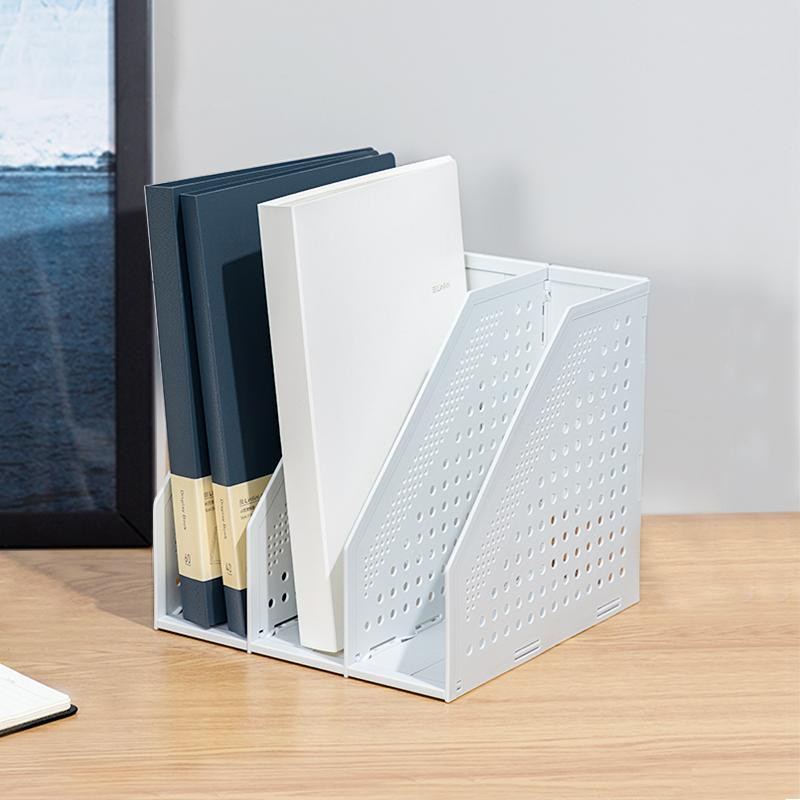 Лоток вертикальный Deli 78995Grey складной 3 отделения серый