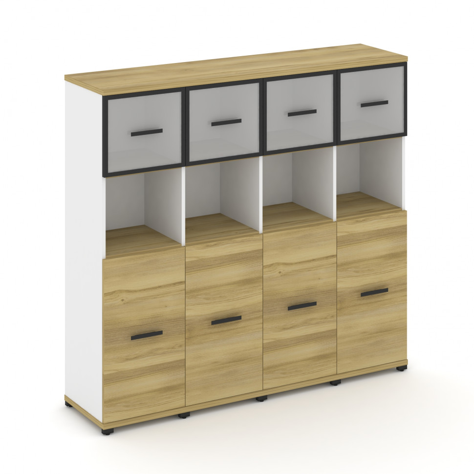 Concept Шкаф 4 узкие секции, 4 ниши CN.STU-445 RMB B Дуб Винченцо/Белый Бриллиант/Металл Черный/Сати Concept Шкаф 4 узкие секции, 4 ниши CN.STU-445 RMB B Дуб Винченцо/Белый Бриллиант/Металл Черный/Сати