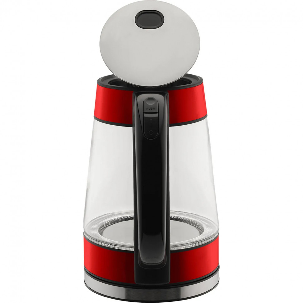 Чайник электрический SCARLETT SC-EK27G79, стекло, 2200Вт, 1.7л, красный