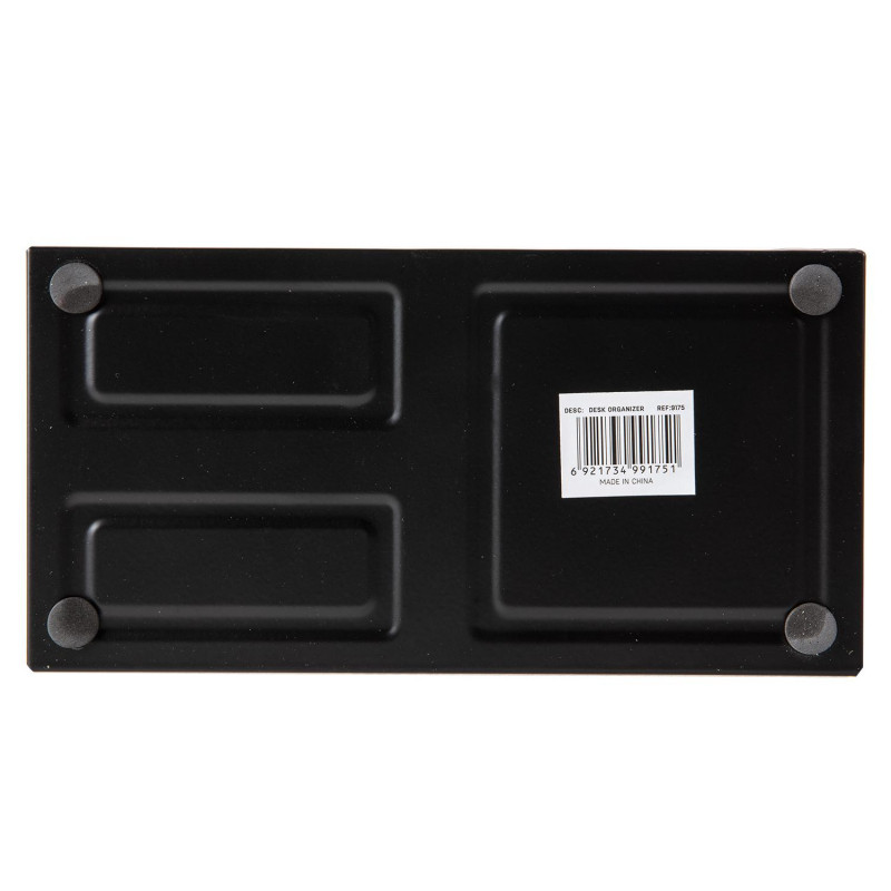 Подставка-органайзер Deli 3отдел 100x205x103 мм металл сетка черная