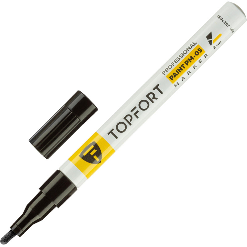 Маркер лаковый TOPFORT Paint 2 мм черный