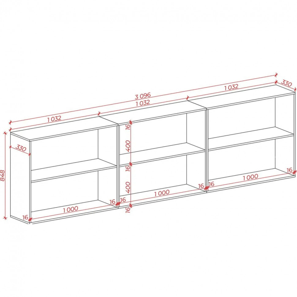 Стеллаж цвет дуб сонома