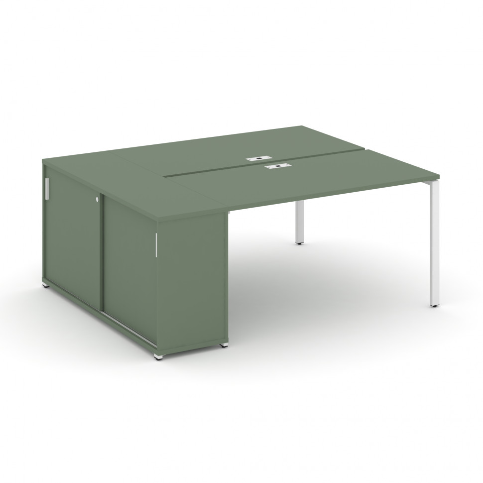 Concept Рабочая станция с опорным шкафом-купе CN.DRS-235 W Кобо/Металл Белый 1800*1480*750 Concept Рабочая станция с опорным шкафом-купе CN.DRS-235 W Кобо/Металл Белый 1800*1480*750