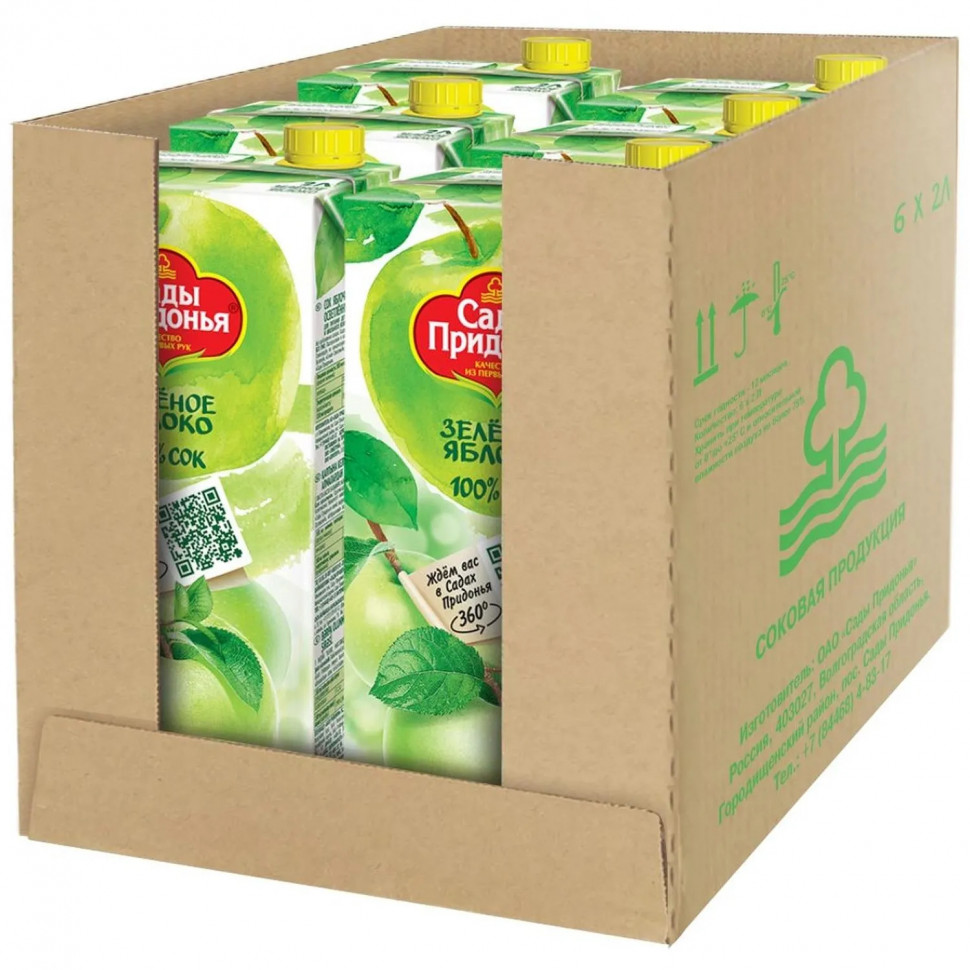 Сок Сады Придонья яблоко 2л