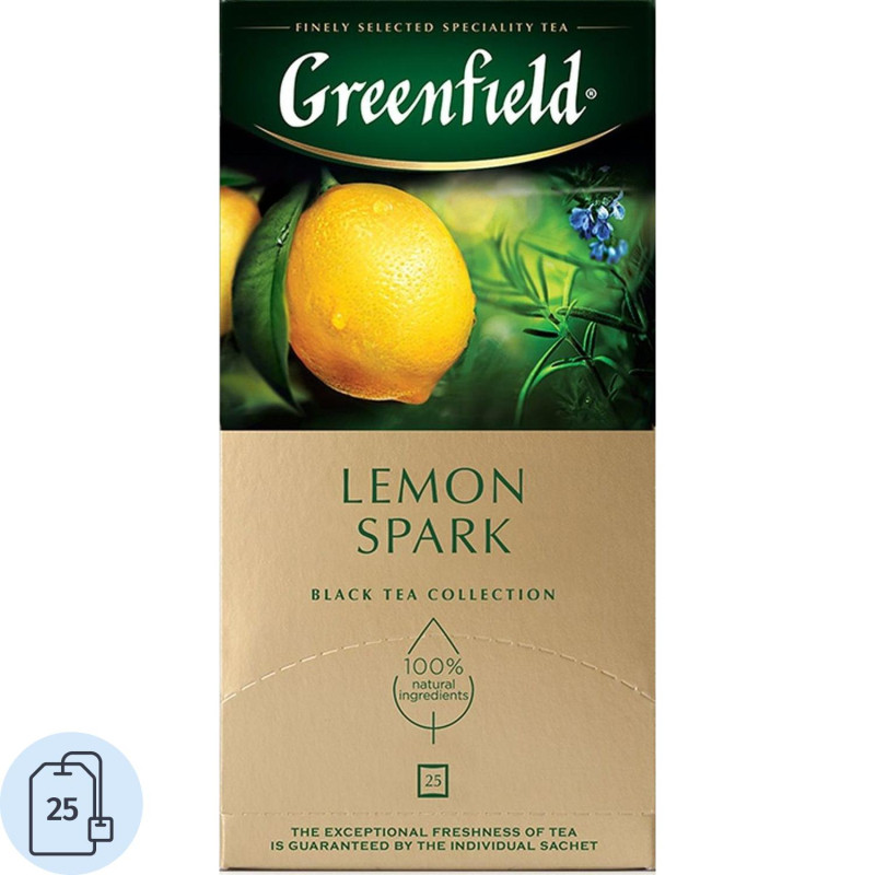 Чай Greenfield Lemon Spark черный фольгир.25пак/уп 0711-10