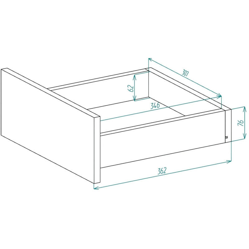 Тумба SP Бюджет стационарная б/з 2557-р (402985) дуб сонома