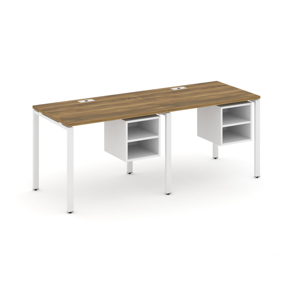 Concept Рабочая станция односторонняя с подвес. тумбами 2 места CN.ORS-105 Сандал Янтарный/Белый Бри