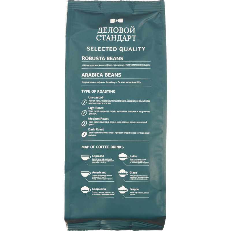 Кофе Деловой Стандарт Aroma Americano молотый натуральный жареный, 250г