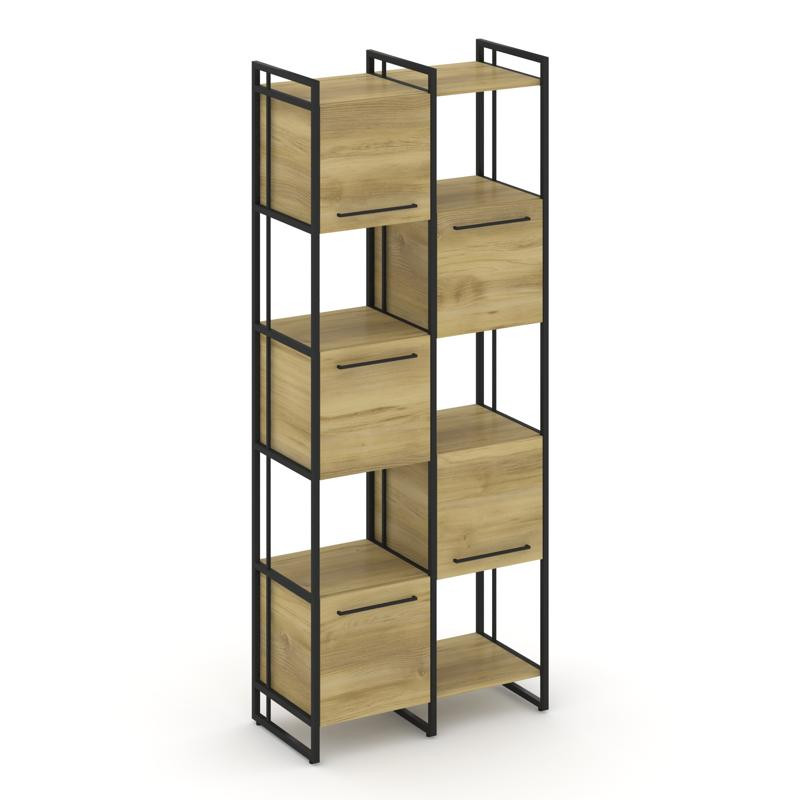 Rift Шкаф комбинированый RF.NS-003 Дуб Винченцо/Металл Черный/Черный Ручки 820*396*2010