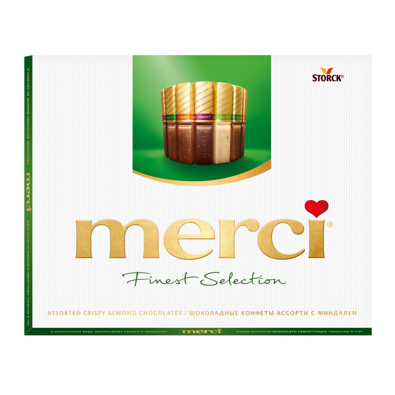 Конфеты Merci ассорти c миндалем, 250г