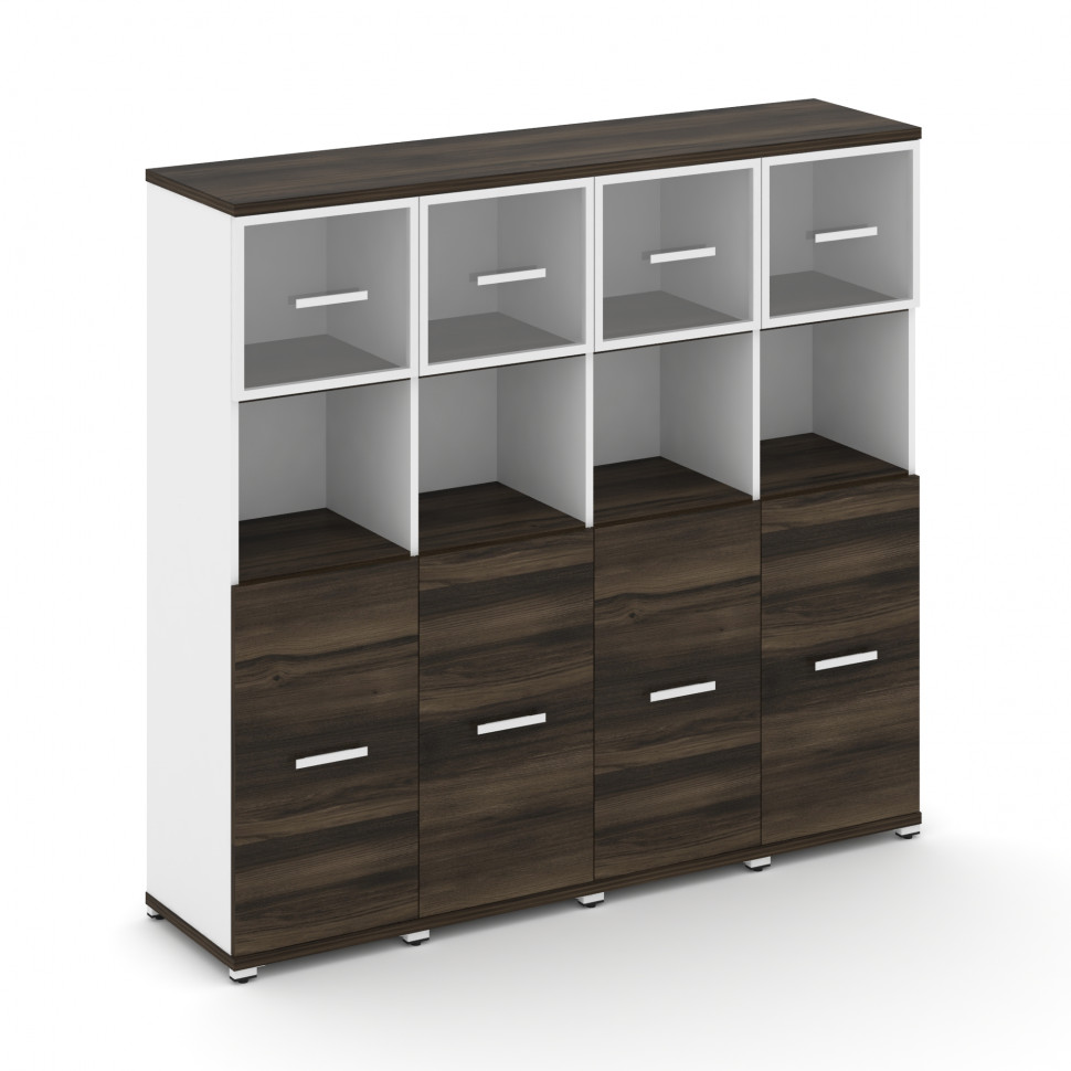 Concept Шкаф 4 узкие секции, 4 ниши CN.STU-445 RPW W Дуб Мали/Белый Бриллиант/Металл Белый/Прозрачны Concept Шкаф 4 узкие секции, 4 ниши CN.STU-445 RPW W Дуб Мали/Белый Бриллиант/Металл Белый/Прозрачны