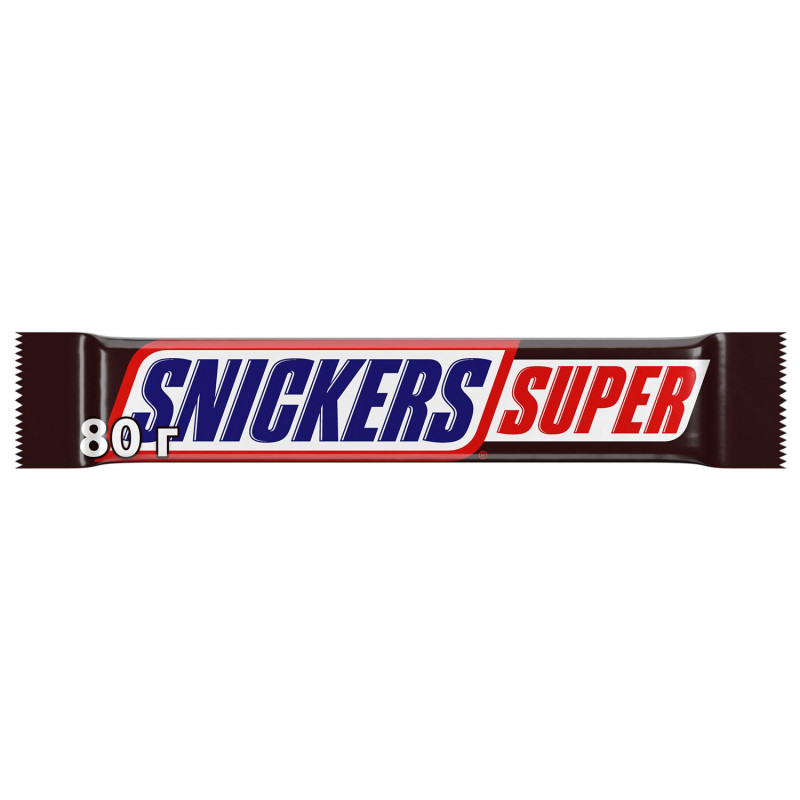 Шоколадный батончик  Snickers Super, 80г