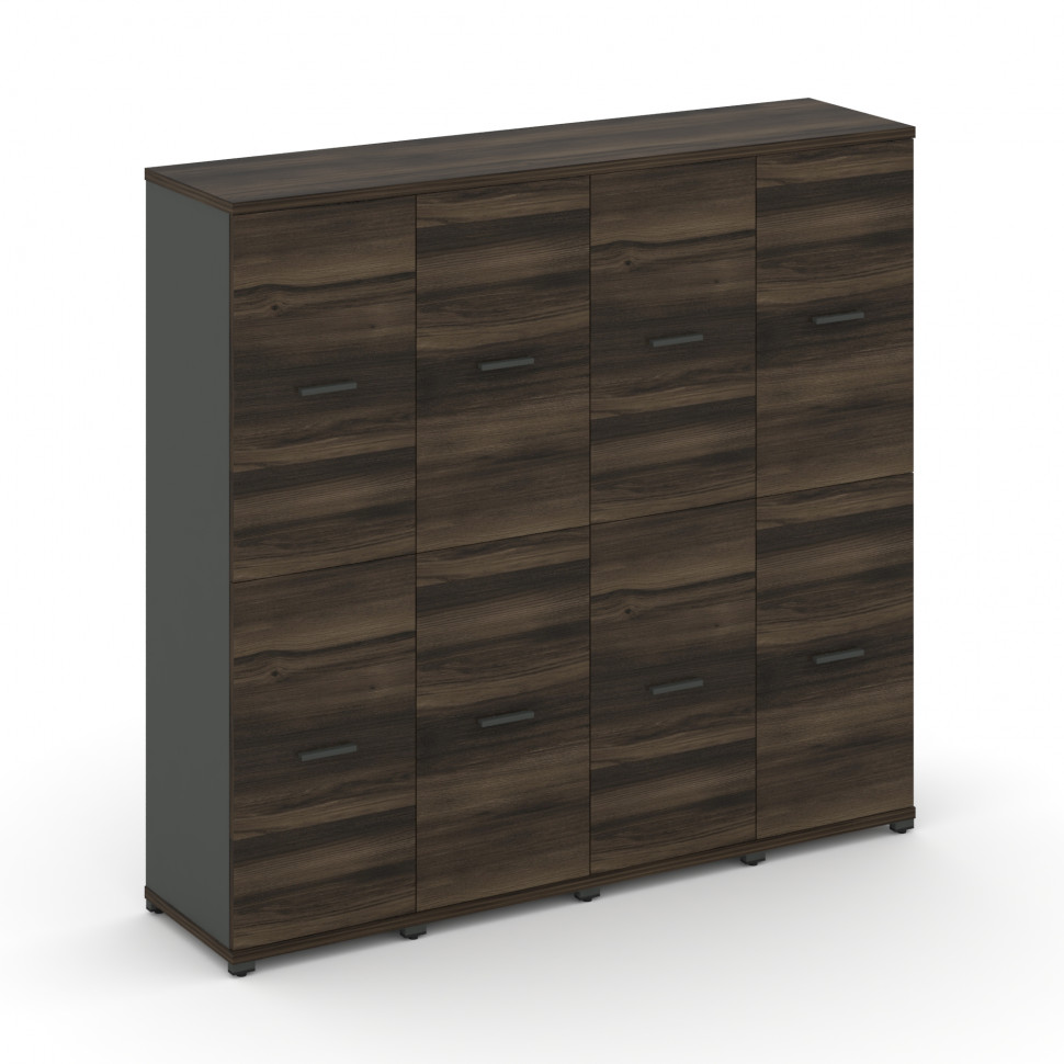 Concept Шкаф 4 узкие секции, 4 ниши CN.STU-442 A Дуб Мали/Антрацит/Металл Антрацит 1668*420*1554