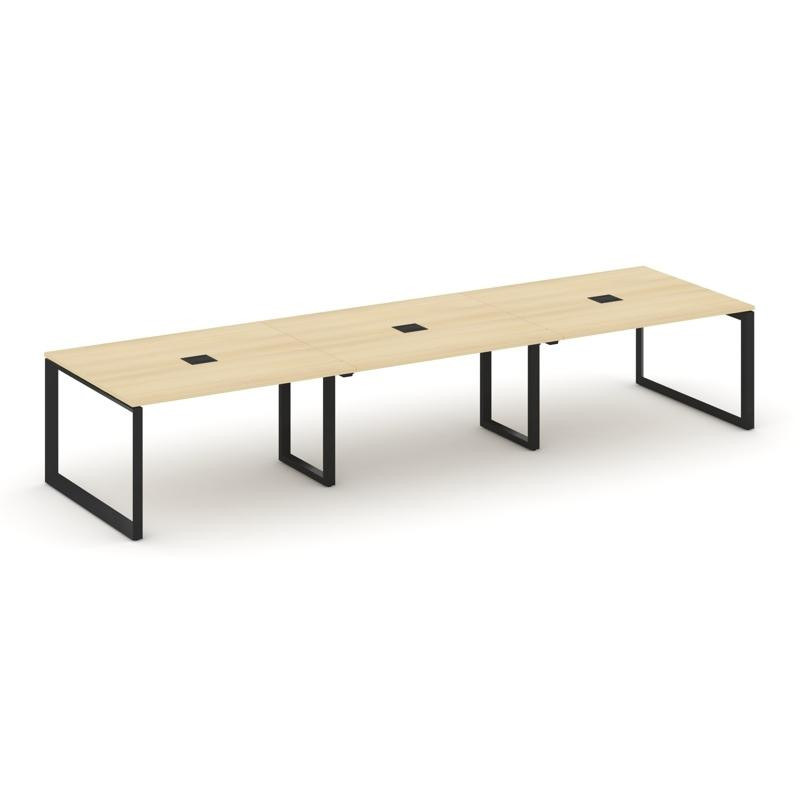 Style Project Стол переговорный SN-59O.SPRG-052 Акация Лорка/Металл Черный 3540*1180*750