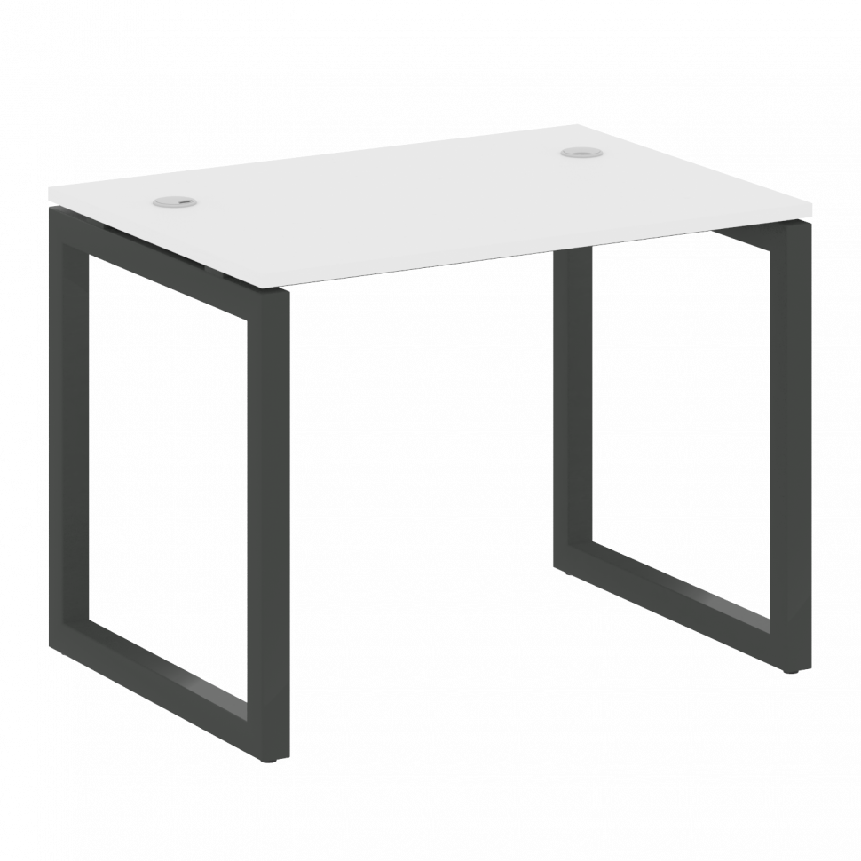 Metal System Quattro Стол письменный на О-образном м/к 50БО.СП-1 Белый/Металл Антрацит 1000*720*750