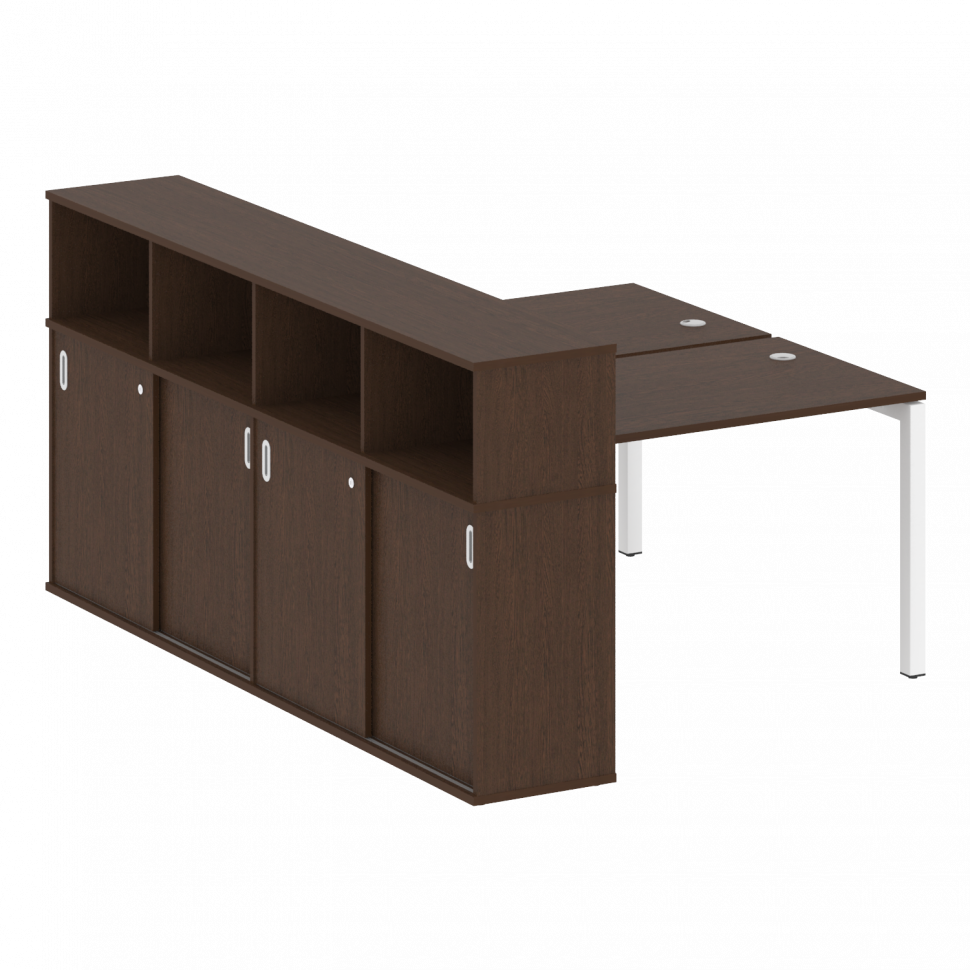 Metal System Quattro Рабочая станция с шкафом-купе на П-образном м/к 50БП.РС-СШК-4.2 Т Венге Цаво/Ме Metal System Quattro Рабочая станция с шкафом-купе на П-образном м/к 50БП.РС-СШК-4.2 Т Венге Цаво/Ме