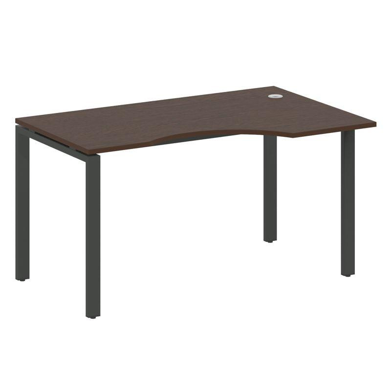 Metal System Стол криволинейный правый на П-образном м/к БП.СА-2 (R) Венге Цаво/Металл Антрацит 1400