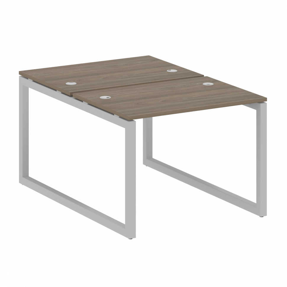 Metal System Quattro Рабочая станция на О-образном м/к 50БО.РАС-СП-2.1 Вяз Благородный/Металл Серый