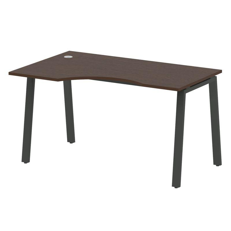 Metal System Стол криволинейный левый на А-образном м/к БА.СА-2 (L) Венге Цаво/Металл Антрацит 1400* Metal System Стол криволинейный левый на А-образном м/к БА.СА-2 (L) Венге Цаво/Металл Антрацит 1400*
