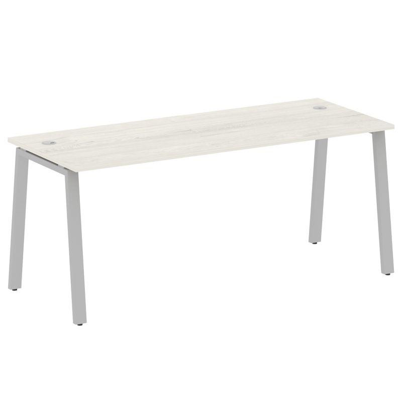 Metal System Стол письменный на А-образном м/к БА.СП-5 Дуб Наварра/Металл Серый 1800*720*750