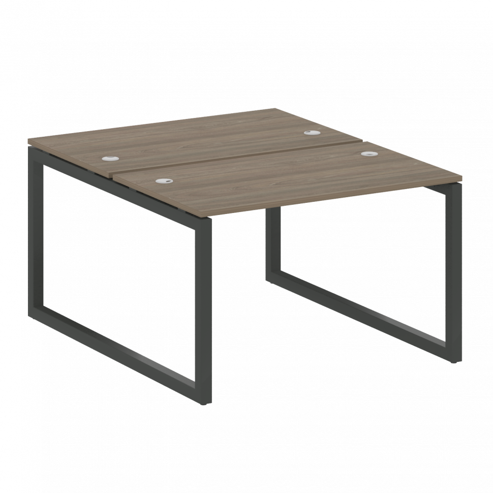 Metal System Quattro Рабочая станция на О-образном м/к 50БО.РАС-СП-2.2 Вяз Благородный/Металл Антрац