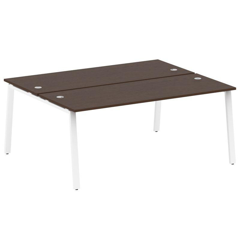 Metal System Рабочая станция на А-образном м/к БА.РАС-СП-2.5 Венге Цаво/Металл Белый 1800*1475*750