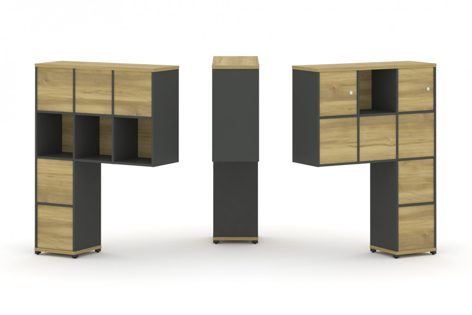 Concept Надставка высокая CN.DNV-007 Дуб Винченцо/Антрацит/Металл Антрацит 1099*350*1486 Concept Надставка высокая CN.DNV-007 Дуб Винченцо/Антрацит/Металл Антрацит 1099*350*1486