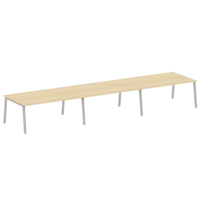 Metal System Переговорный стол (3 столешницы) на А-образном м/к БА.ПРГ-3.5 Акация Лорка/Металл Серый Metal System Переговорный стол (3 столешницы) на А-образном м/к БА.ПРГ-3.5 Акация Лорка/Металл Серый