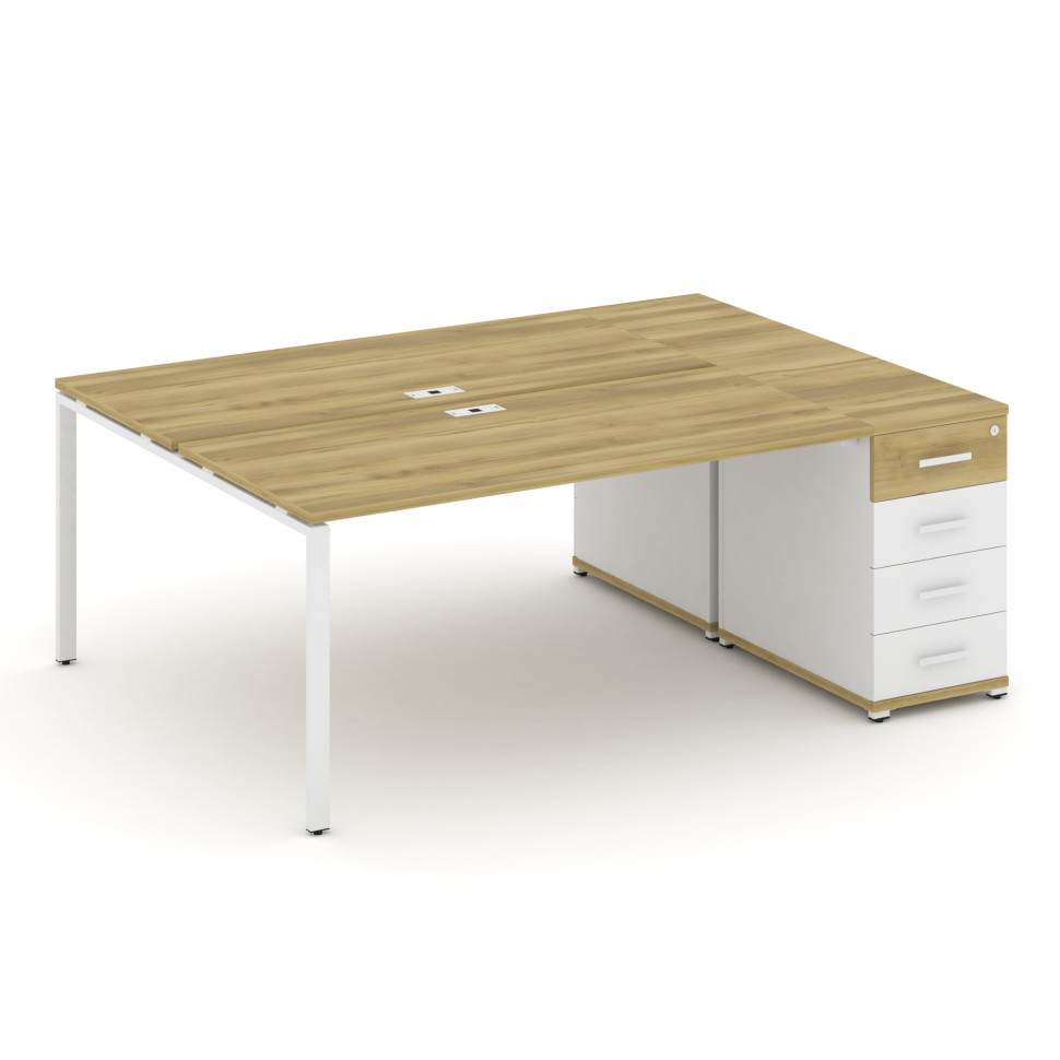 Concept Рабочая станция с 1 опорной тумбой CN.DRS-404 W Дуб Винченцо/Белый Бриллиант/Металл Белый 20 Concept Рабочая станция с 1 опорной тумбой CN.DRS-404 W Дуб Винченцо/Белый Бриллиант/Металл Белый 20