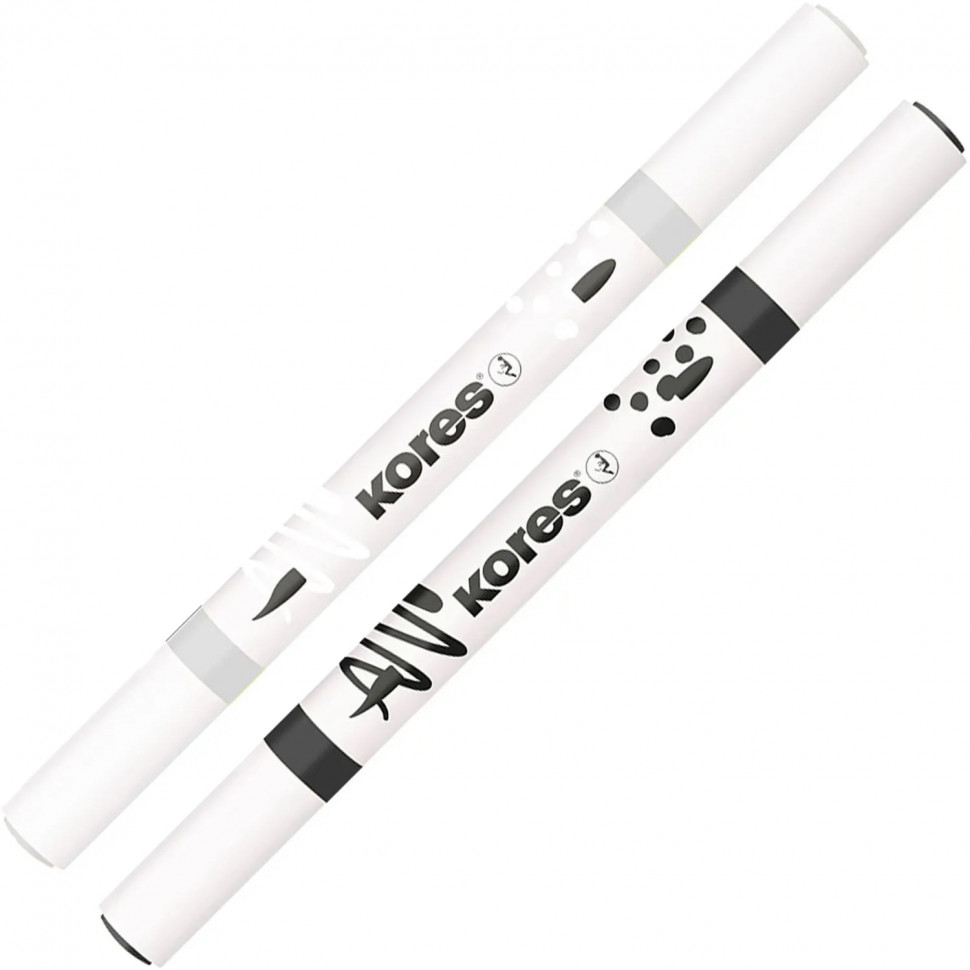 Набор маркеров Kreative Markers Acrylic duo tip 2цв в блистере, 23021