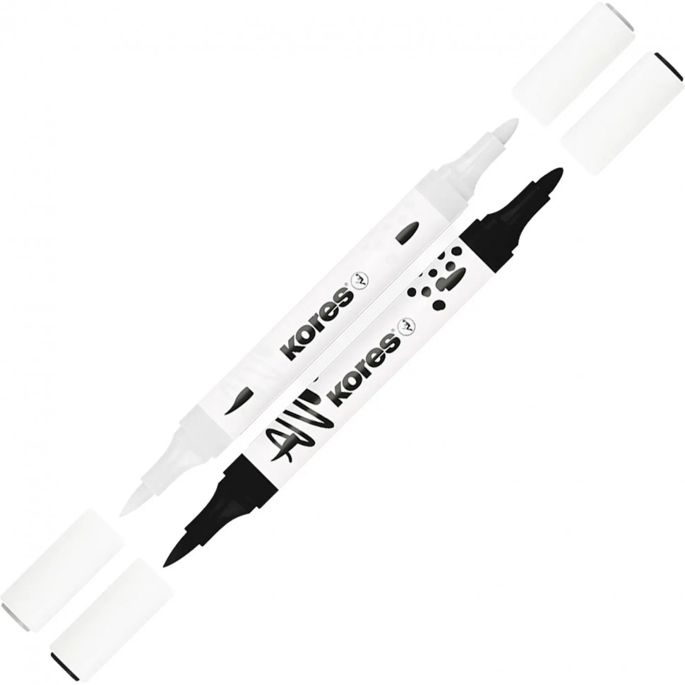 Набор маркеров Kreative Markers Acrylic duo tip 2цв в блистере, 23021