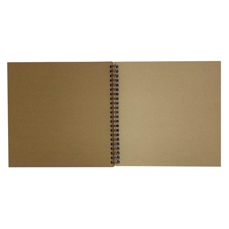 Скетчбук для эскизов Kroyter 195х195,40л,бл.краф140г,спир,обл.тв.Kraft00133